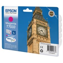 Epson Big Ben T7033 DURABrite Ultra Ink, High Yield Ink Cartridge, Magenta Single Pack, C13T70334010